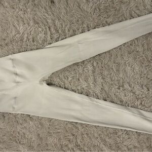 Carbon Women's White Ribbed leggings